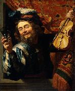 Gerrit van Honthorst Merry Fiddler Spain oil painting artist